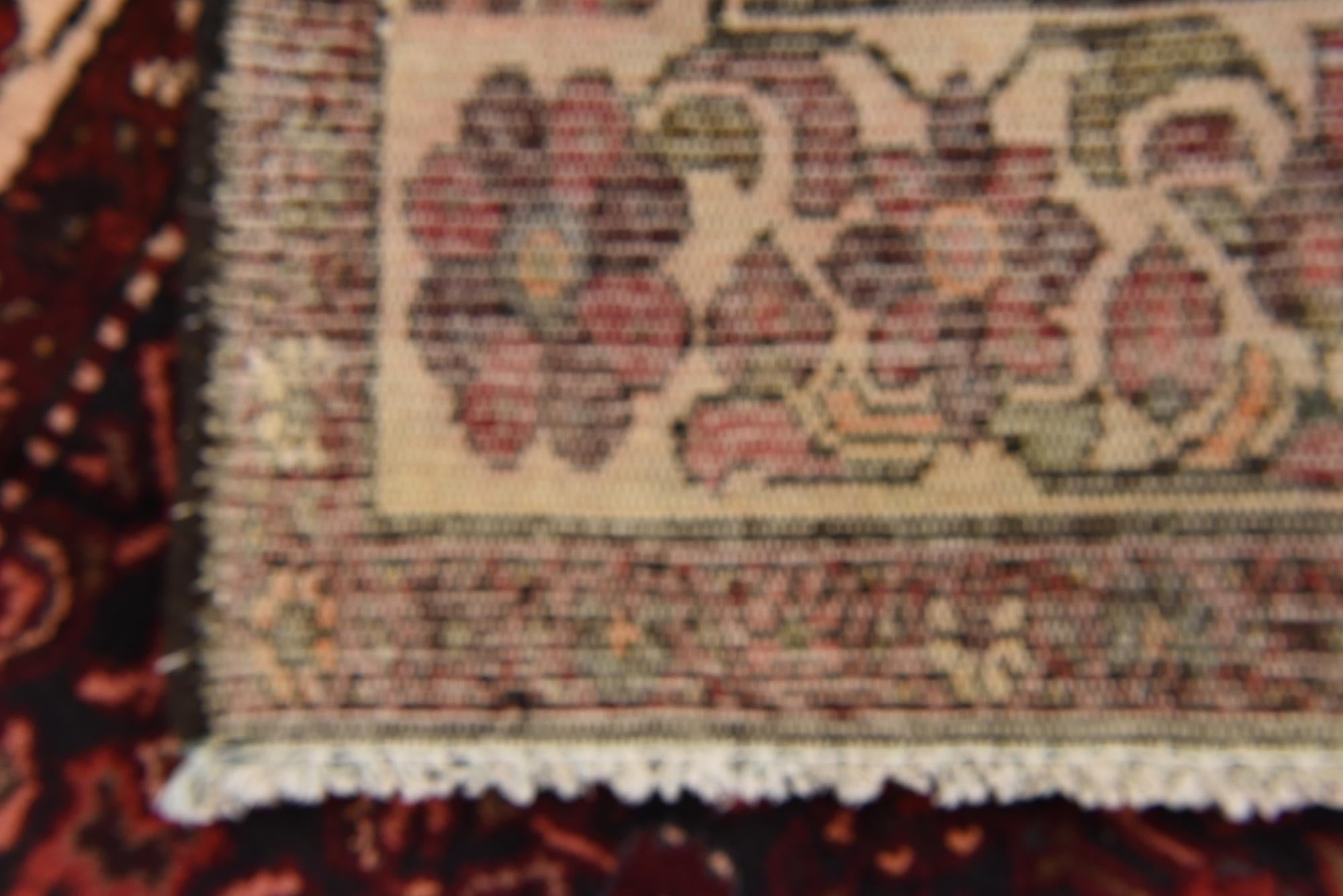 3' 5 x 9' 6 Hand Knotted Hossainabad Persian Wool Runner Rug