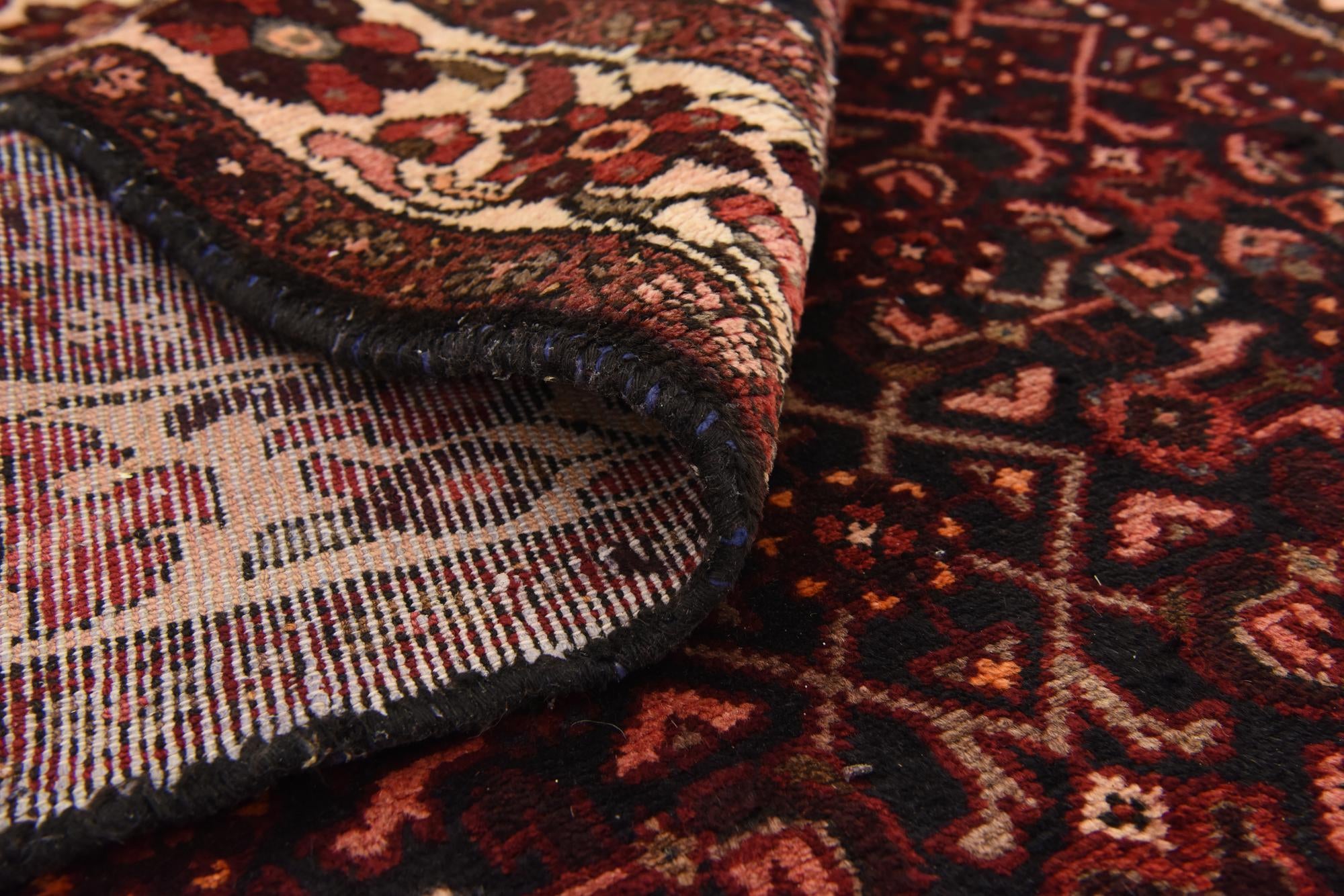 3' 5 x 9' 6 Hand Knotted Hossainabad Persian Wool Runner Rug