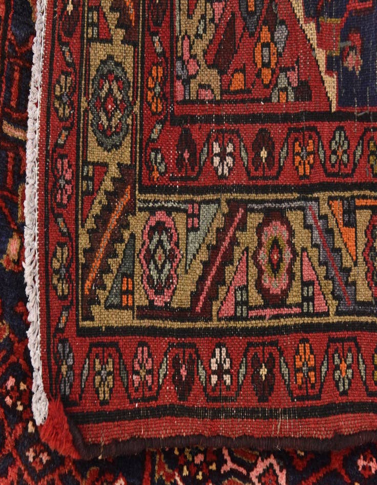 Detail image of 3' 8 x 10' 6  Hand Knotted Hossainabad Persian Wool Runner Rug