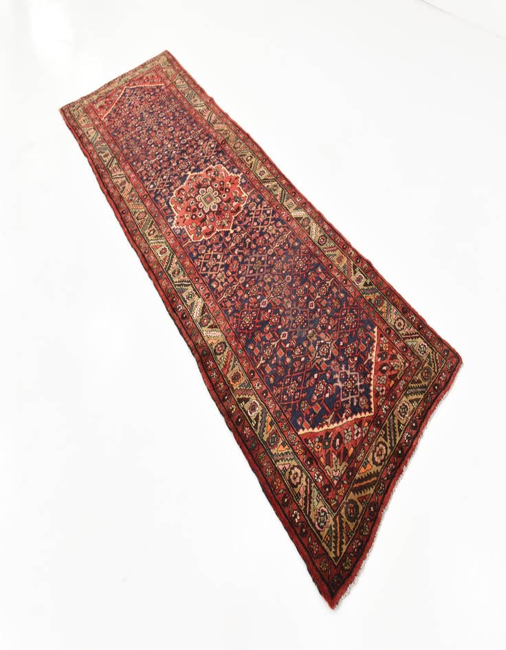 Detail image of 3' 8 x 10' 6  Hand Knotted Hossainabad Persian Wool Runner Rug