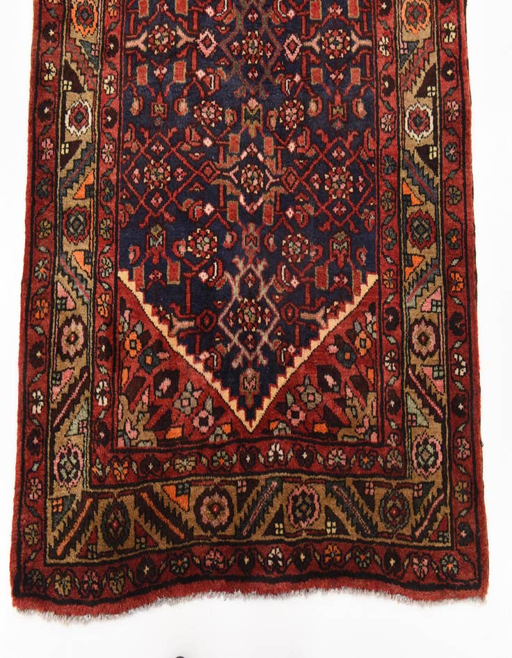 Detail image of 3' 8 x 10' 6  Hand Knotted Hossainabad Persian Wool Runner Rug