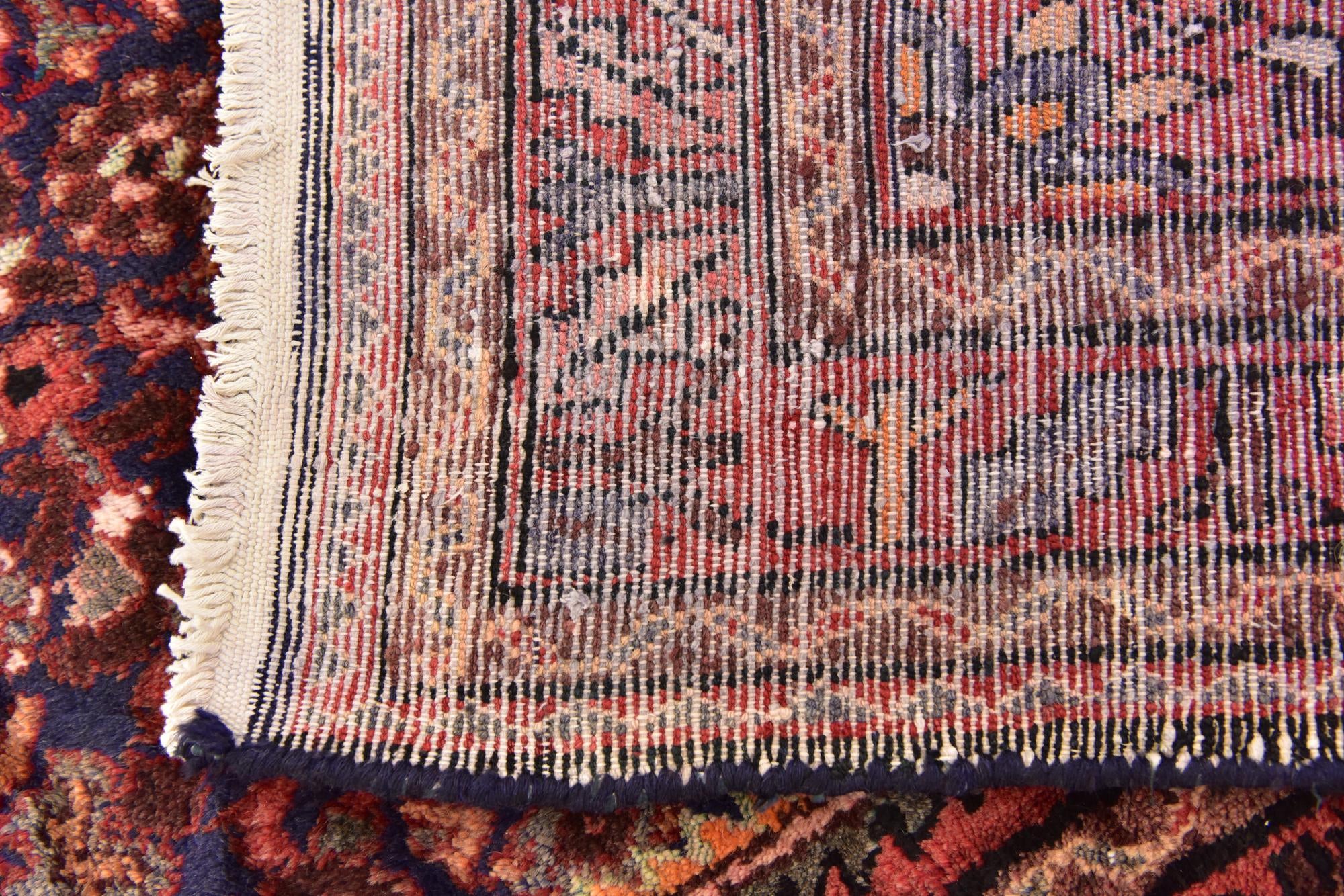 3' 8 x 9' 6 Hand Knotted Hossainabad Persian Wool Runner Rug