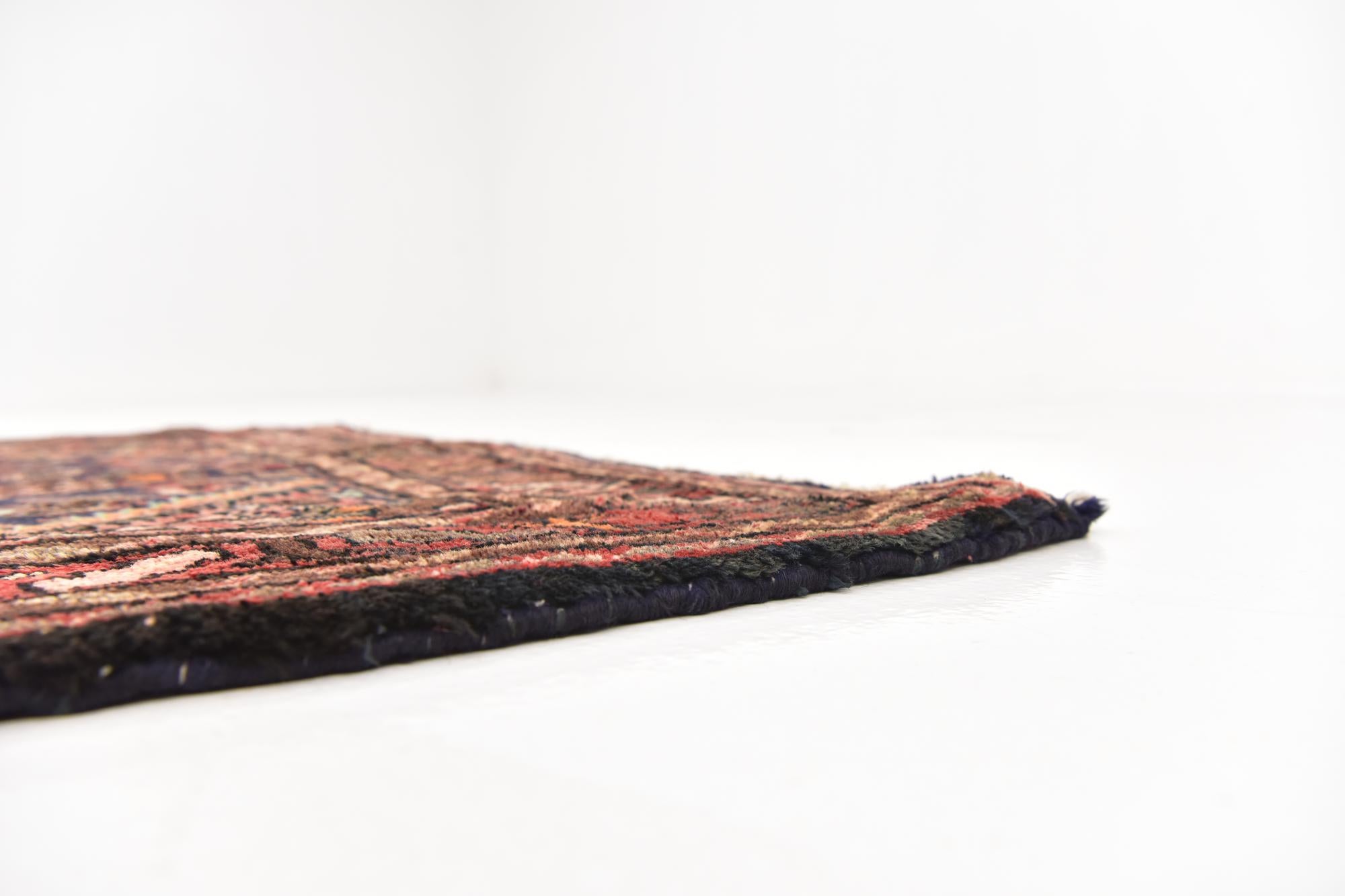 3' 8 x 9' 6 Hand Knotted Hossainabad Persian Wool Runner Rug
