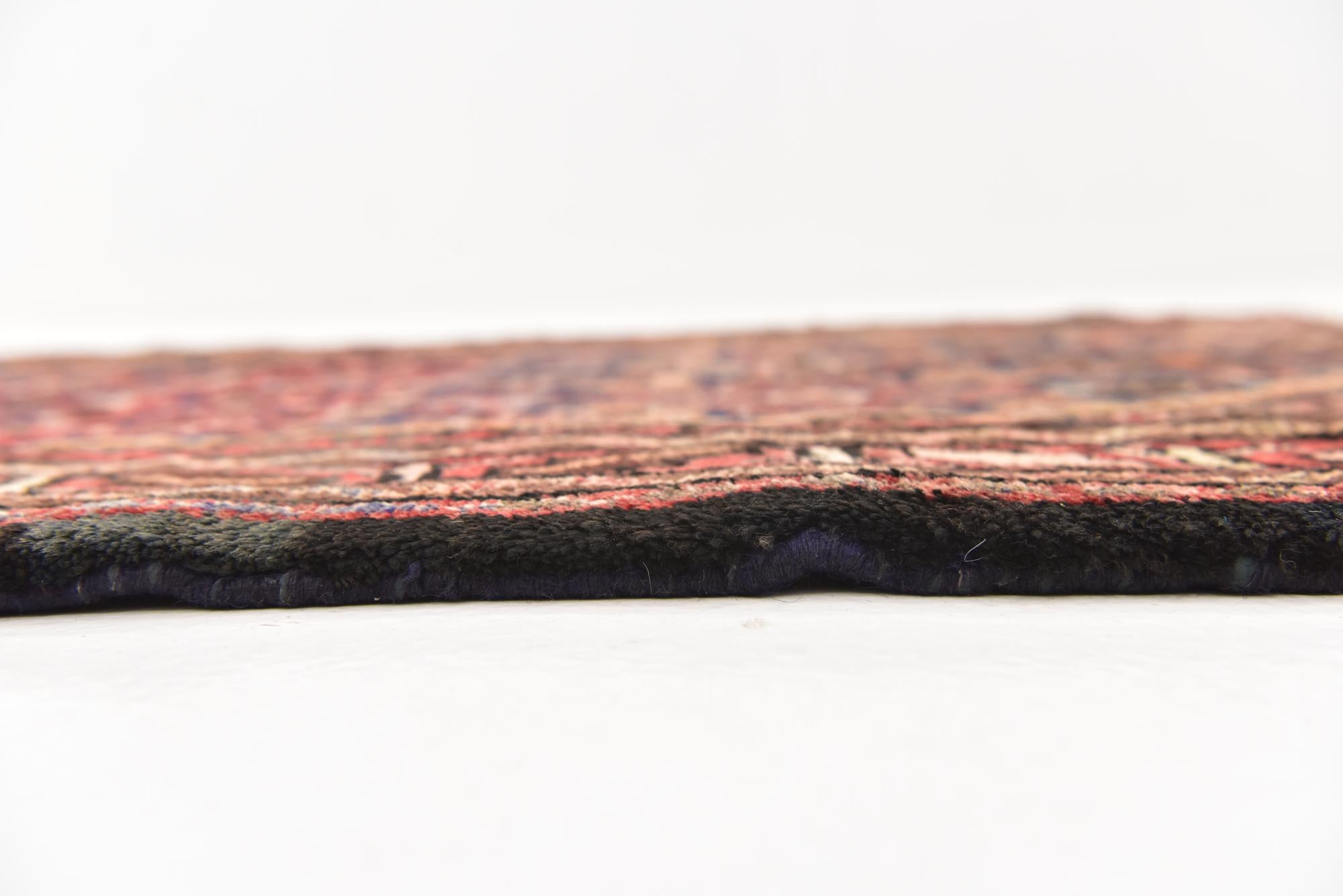 3' 8 x 9' 6 Hand Knotted Hossainabad Persian Wool Runner Rug
