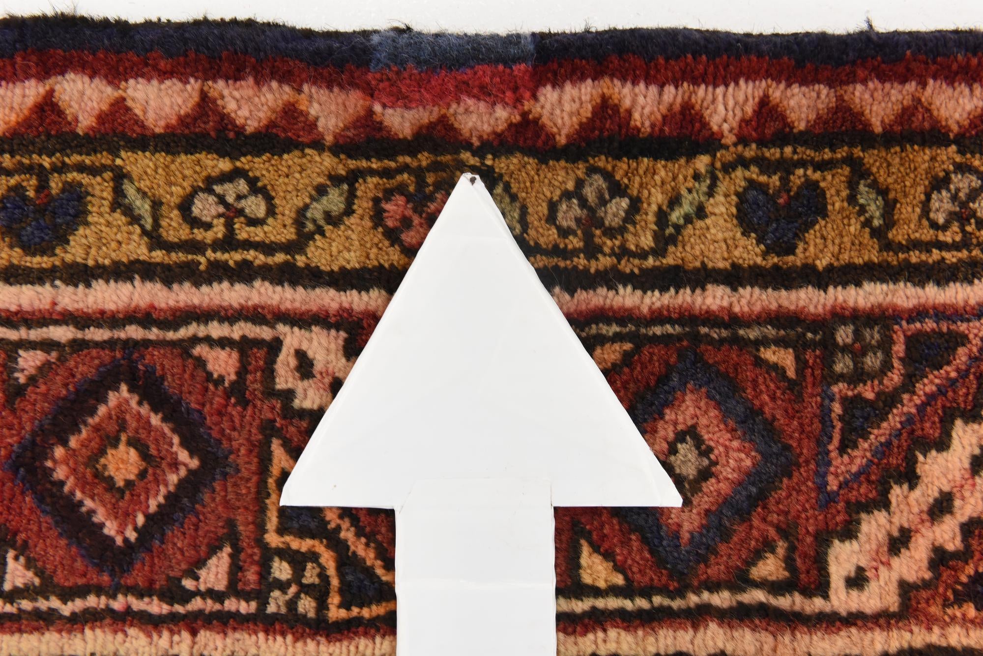 115cm x 320cm anudado a mano Hossainabad Alfombra Persa Lana Pasillera