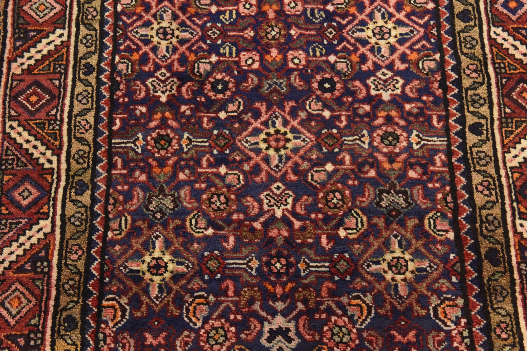 115cm x 320cm anudado a mano Hossainabad Alfombra Persa Lana Pasillera