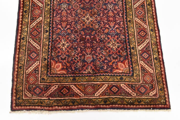 Detail image of 115cm x 320cm anudado a mano Hossainabad Alfombra Persa Lana Pasillera