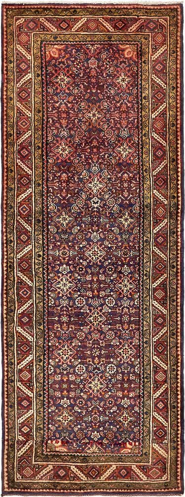 115cm x 320cm anudado a mano Hossainabad Alfombra Persa Lana Pasillera