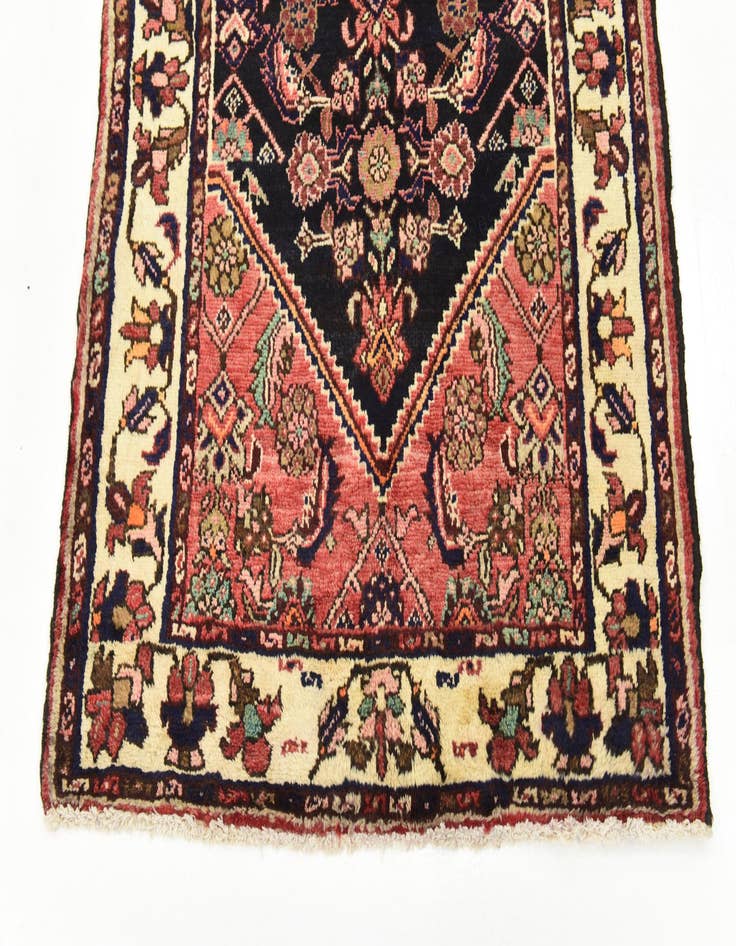 Detail image of 3' 8 x 10'  Hand Knotted Hossainabad Persian Wool Runner Rug