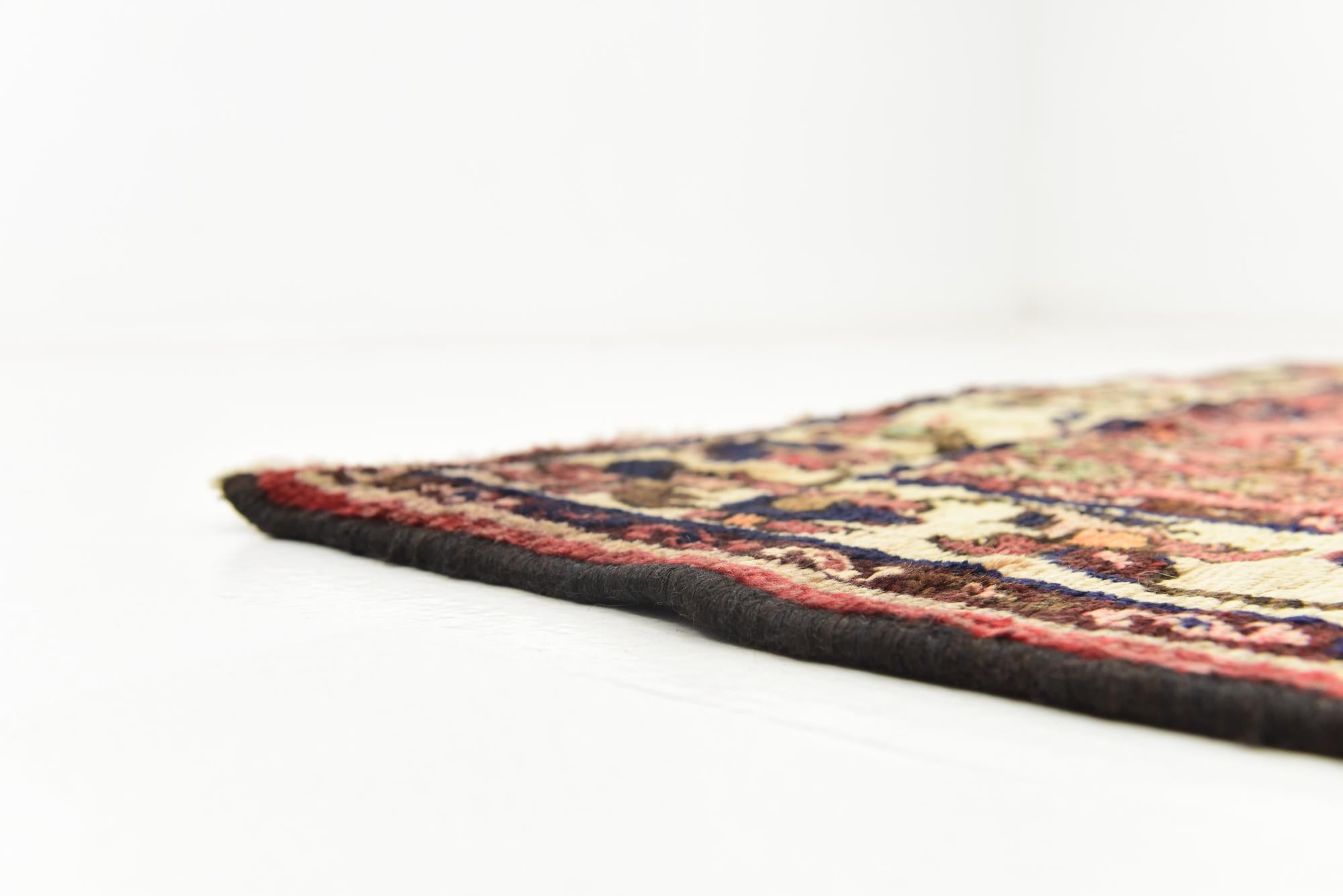3' 8 x 10' Hand Knotted Hossainabad Persian Wool Runner Rug