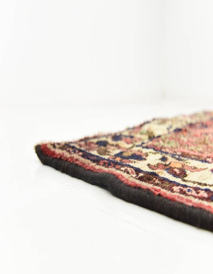 Detail image of 3' 8 x 10'  Hand Knotted Hossainabad Persian Wool Runner Rug