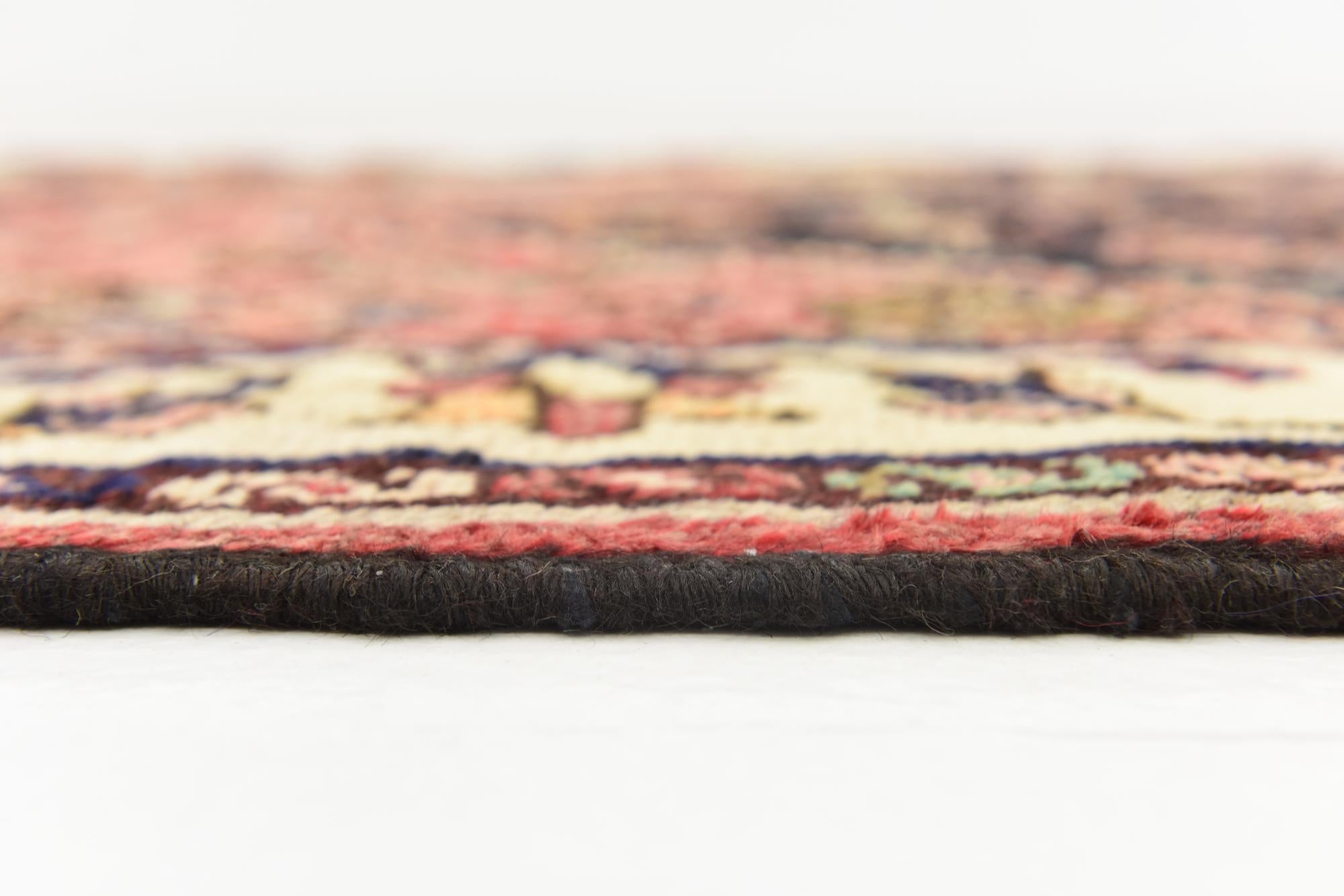 3' 8 x 10' Hand Knotted Hossainabad Persian Wool Runner Rug