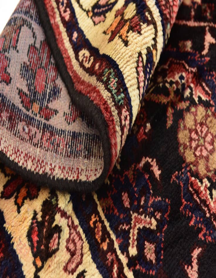Detail image of 3' 8 x 10'  Hand Knotted Hossainabad Persian Wool Runner Rug