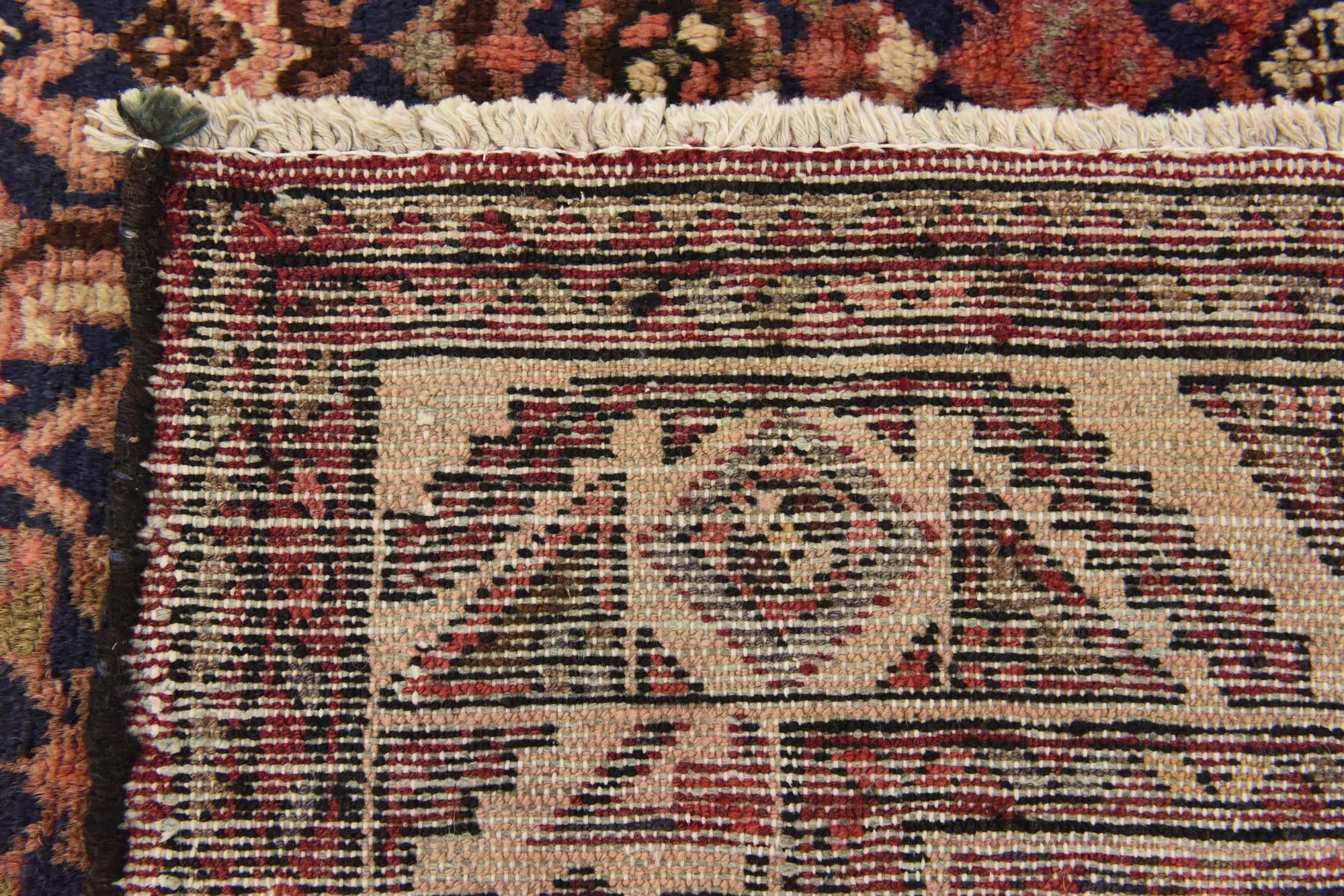 3' 8 x 11' 1 Hand Knotted Hossainabad Persian Wool Runner Rug