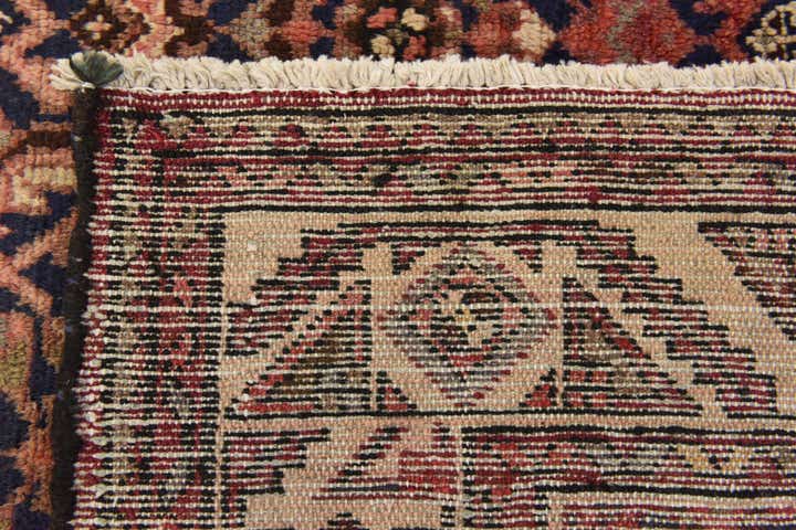 3' 8 x 11' 1 Hand Knotted Hossainabad Persian Wool Runner Rug