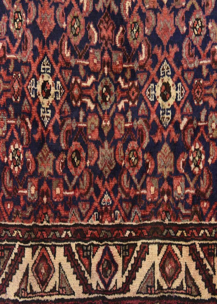 3' 8 x 11' 1 Hand Knotted Hossainabad Persian Wool Runner Rug