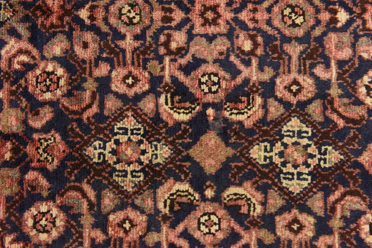 Detail image of 3' 8 x 11' 1 Hand Knotted Hossainabad Persian Wool Runner Rug