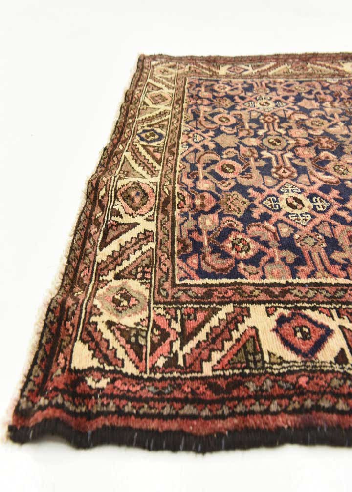 3' 8 x 11' 1 Hand Knotted Hossainabad Persian Wool Runner Rug