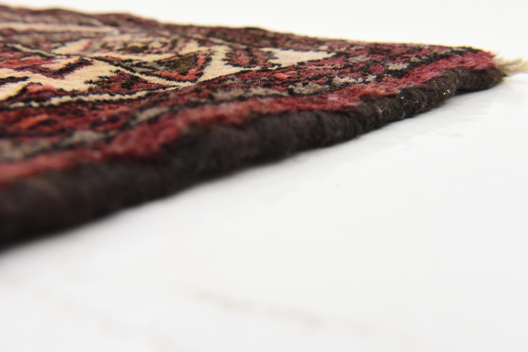 3' 8 x 11' 1 Hand Knotted Hossainabad Persian Wool Runner Rug