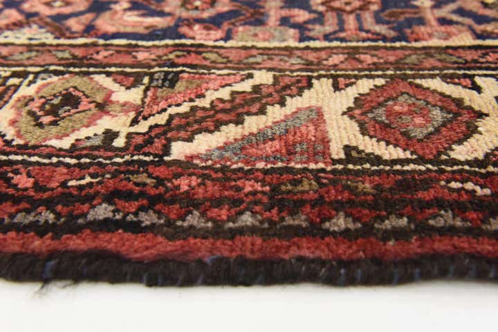 3' 8 x 11' 1 Hand Knotted Hossainabad Persian Wool Runner Rug