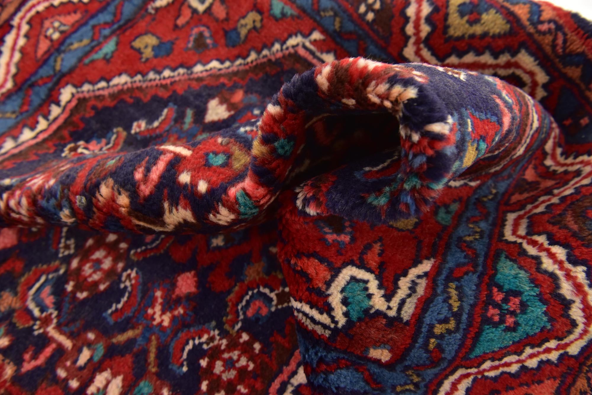 3' 6 x 10' Hand Knotted Hossainabad Persian Wool Runner Rug