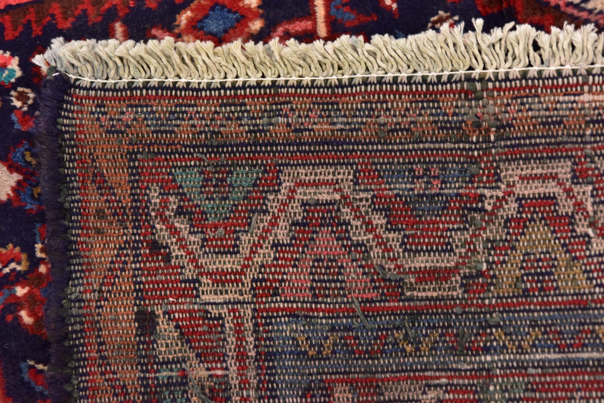 3' 6 x 10' Hand Knotted Hossainabad Persian Wool Runner Rug