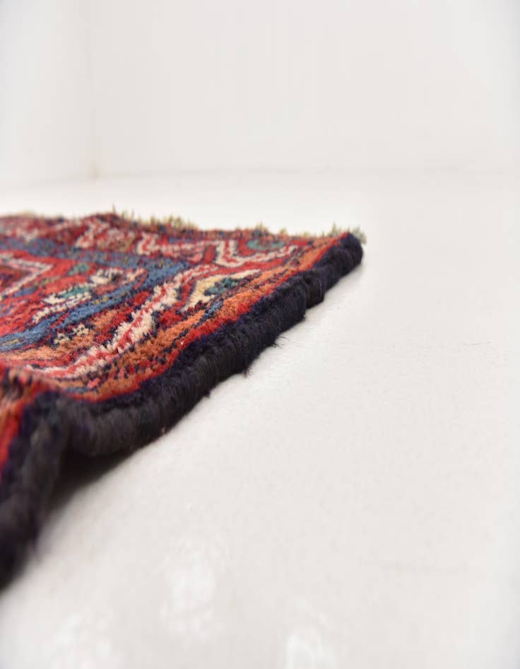 Detail image of 3' 6 x 10'  Hand Knotted Hossainabad Persian Wool Runner Rug