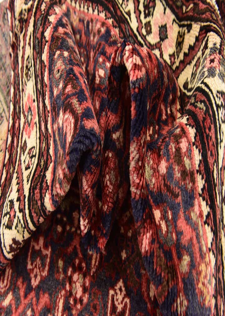 3' 8 x 9' 10 Hand Knotted Hossainabad Persian Wool Runner Rug