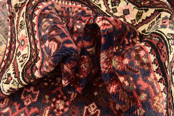 3' 8 x 9' 10 Hand Knotted Hossainabad Persian Wool Runner Rug
