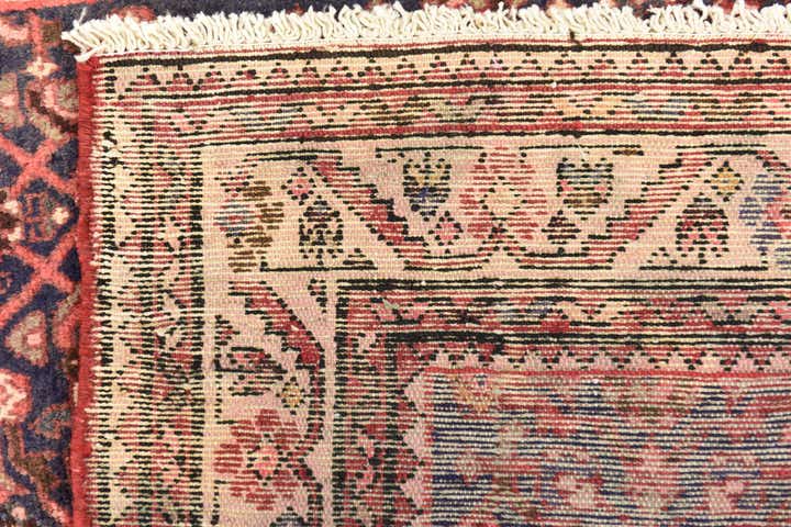 3' 8 x 9' 10 Hand Knotted Hossainabad Persian Wool Runner Rug