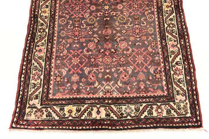 3' 8 x 9' 10 Hand Knotted Hossainabad Persian Wool Runner Rug