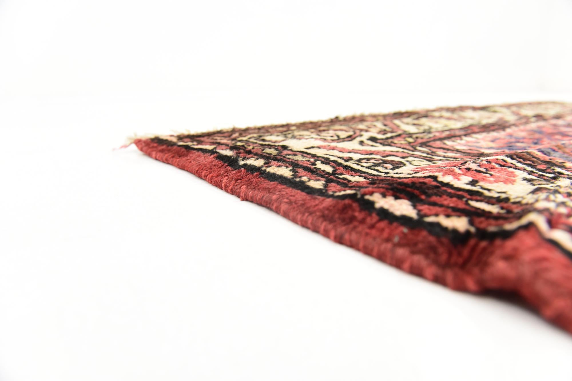 3' 8 x 9' 10 Hand Knotted Hossainabad Persian Wool Runner Rug