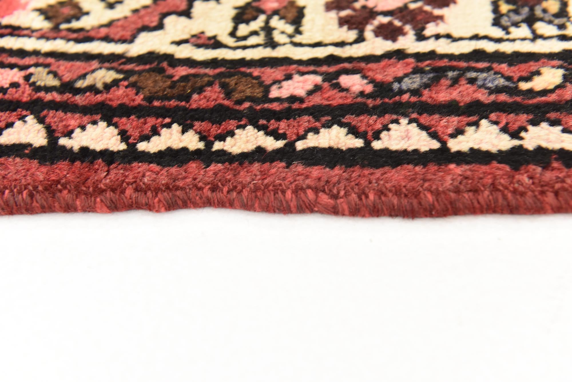 3' 8 x 9' 10 Hand Knotted Hossainabad Persian Wool Runner Rug