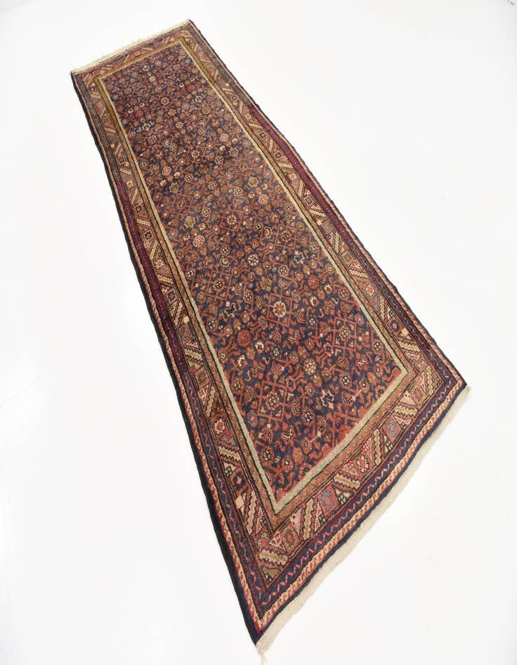 Detail image of 3' 7 x 9' 7  Hand Knotted Hossainabad Persian Wool Runner Rug