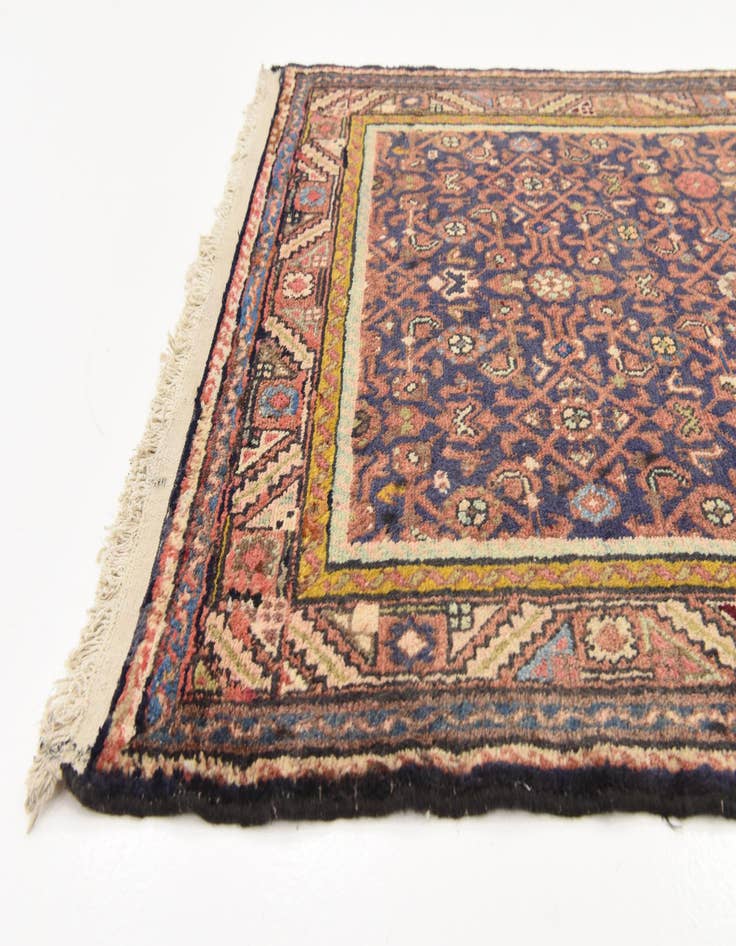Detail image of 3' 7 x 9' 7  Hand Knotted Hossainabad Persian Wool Runner Rug
