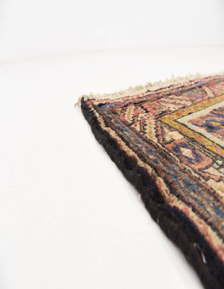 Detail image of 3' 7 x 9' 7  Hand Knotted Hossainabad Persian Wool Runner Rug