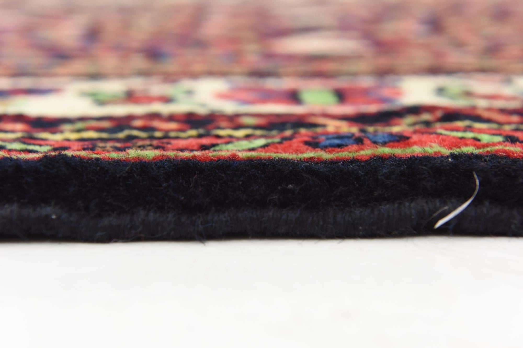 3' 7 x 10' 5 Hand Knotted Hossainabad Persian Wool Runner Rug