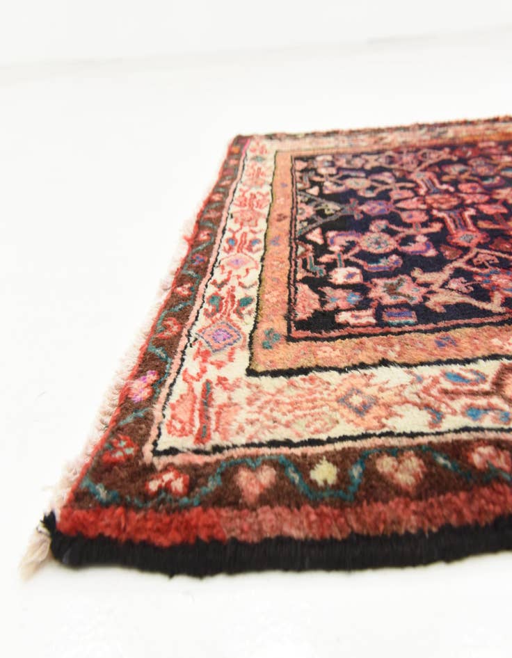 Detail image of 3' 7 x 10' 3  Hand Knotted Hossainabad Persian Wool Runner Rug