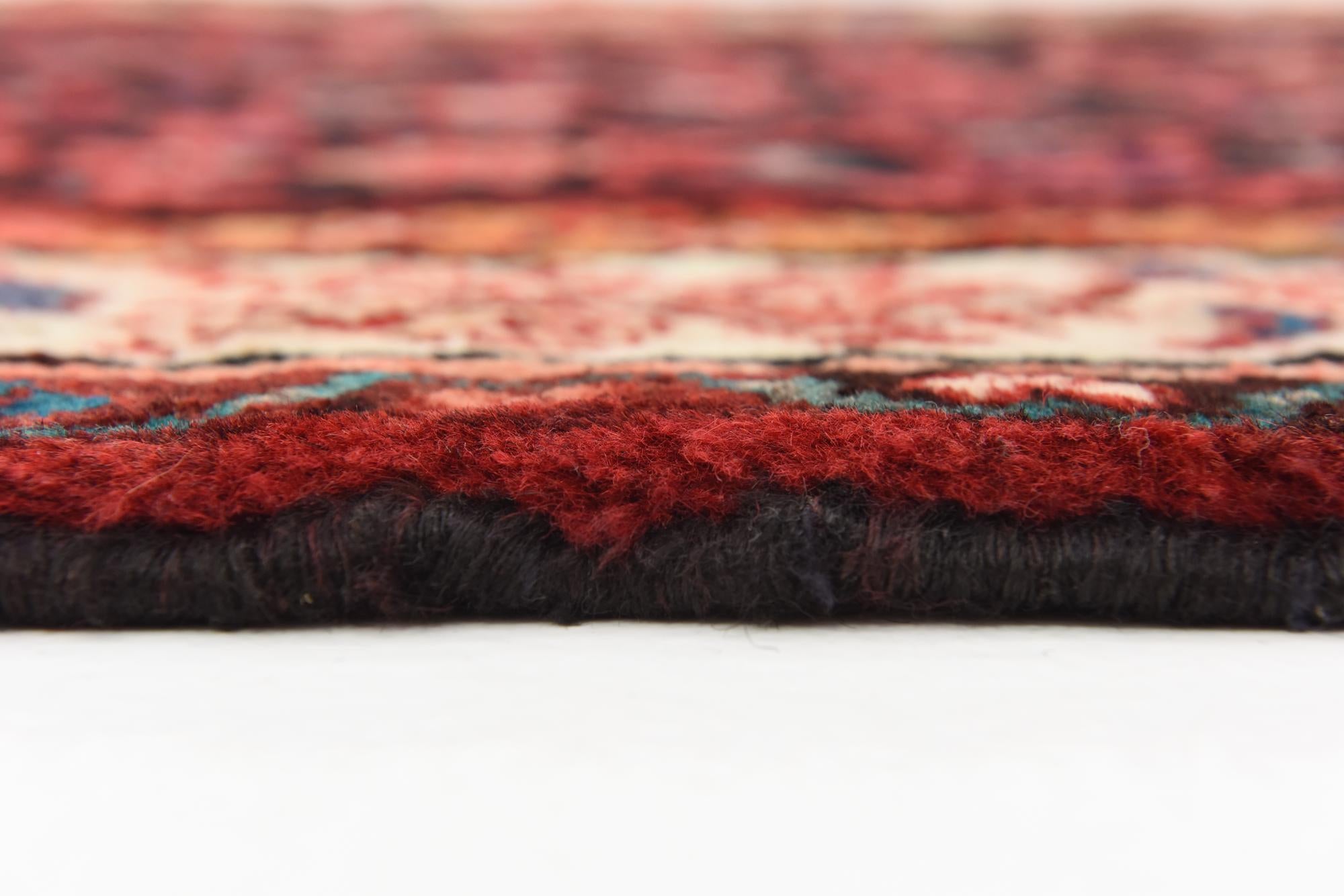 3' 7 x 10' 3 Hand Knotted Hossainabad Persian Wool Runner Rug
