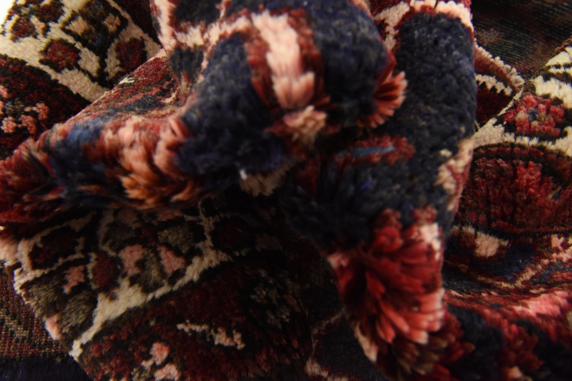 3' 6 x 9' 8 Hand Knotted Hossainabad Persian Wool Runner Rug
