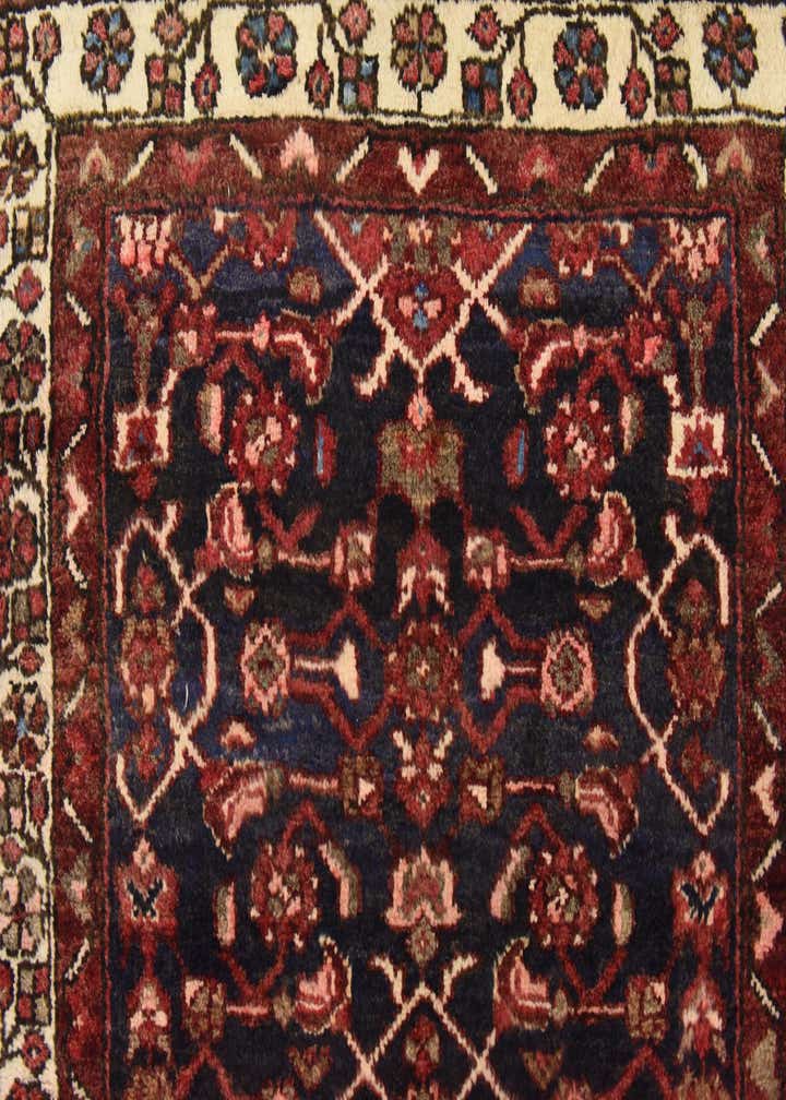 3' 6 x 9' 8 Hand Knotted Hossainabad Persian Wool Runner Rug