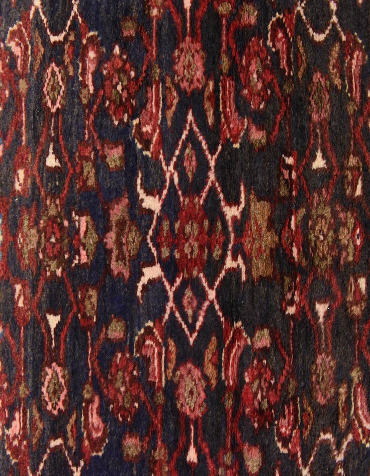 Detail image of 3' 6 x 9' 8 Hand Knotted Hossainabad Persian Wool Runner Rug