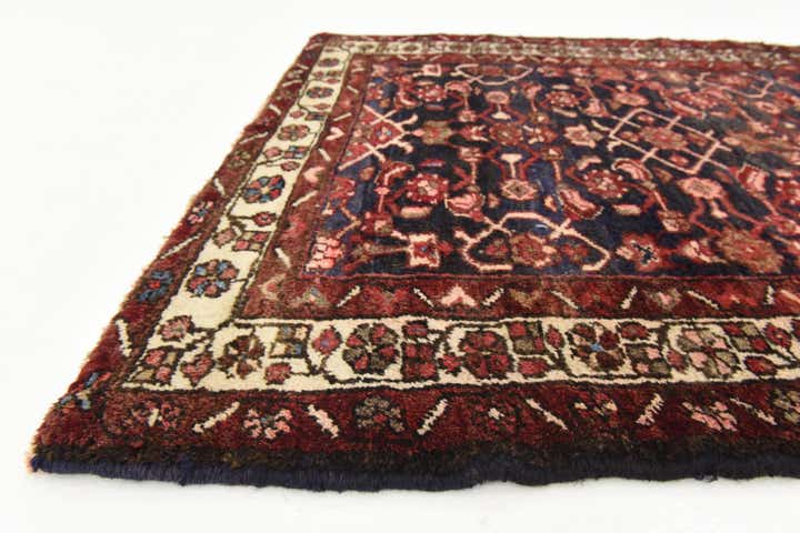 3' 6 x 9' 8 Hand Knotted Hossainabad Persian Wool Runner Rug