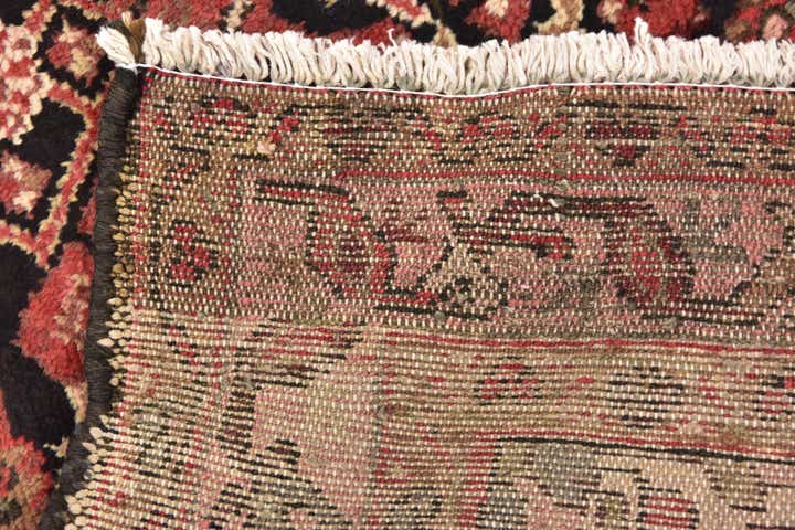 3' 9 x 10' 2 Hand Knotted Hossainabad Persian Wool Runner Rug