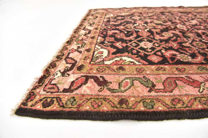 3' 9 x 10' 2 Hand Knotted Hossainabad Persian Wool Runner Rug