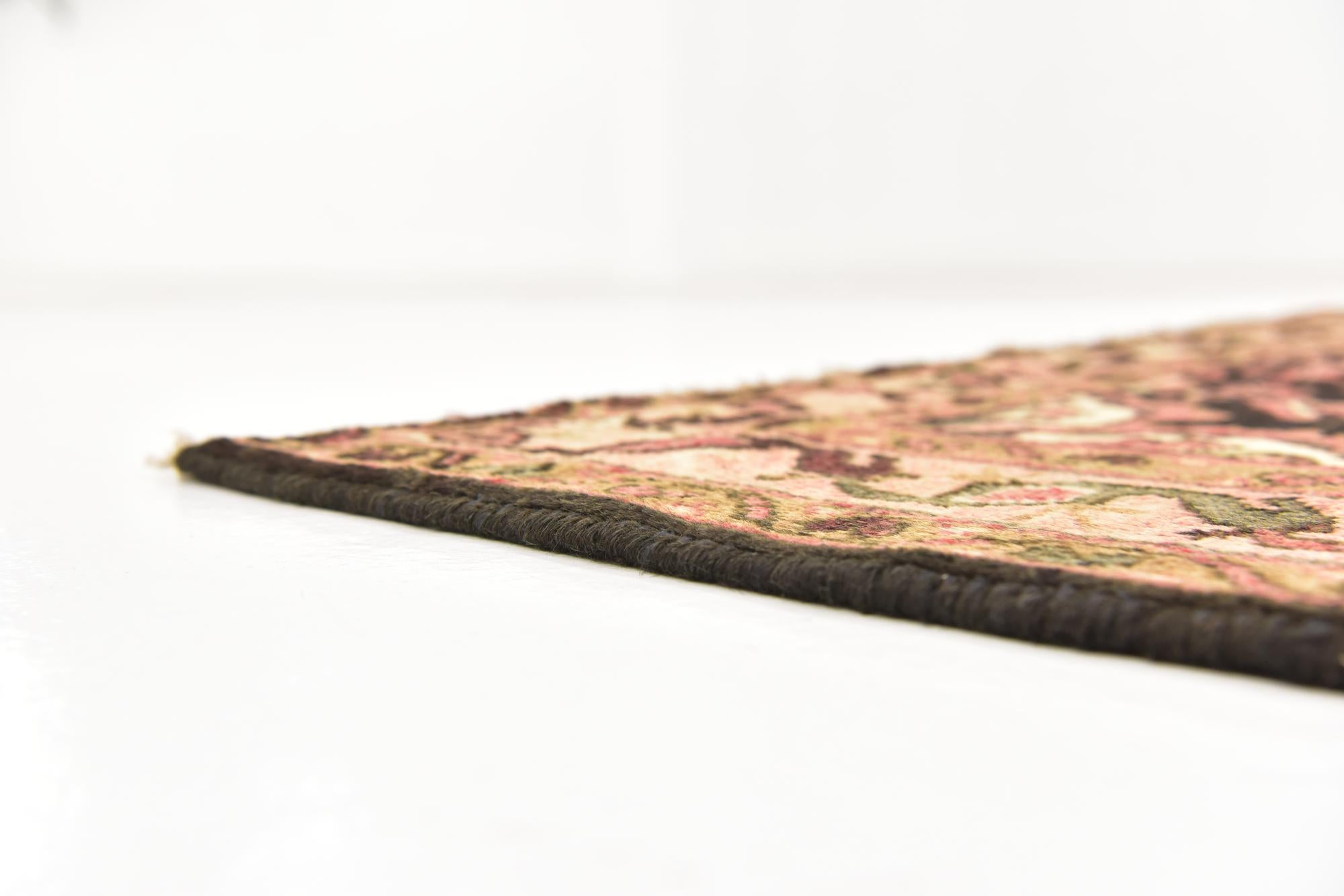 3' 9 x 10' 2 Hand Knotted Hossainabad Persian Wool Runner Rug