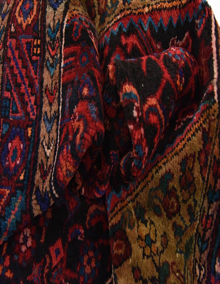 Detail image of 3' 11 x 10'  Hand Knotted Hossainabad Persian Wool Runner Rug