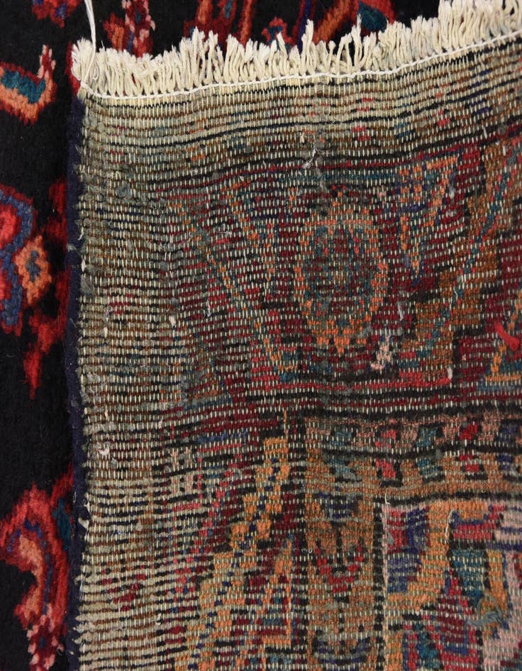 Detail image of 3' 11 x 10'  Hand Knotted Hossainabad Persian Wool Runner Rug