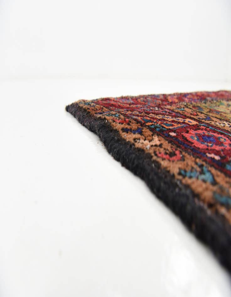 Detail image of 3' 11 x 10'  Hand Knotted Hossainabad Persian Wool Runner Rug