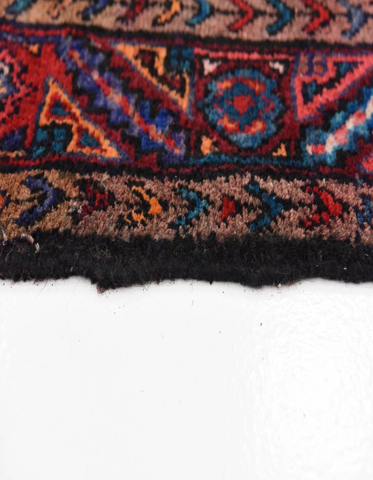 Detail image of 3' 11 x 10'  Hand Knotted Hossainabad Persian Wool Runner Rug